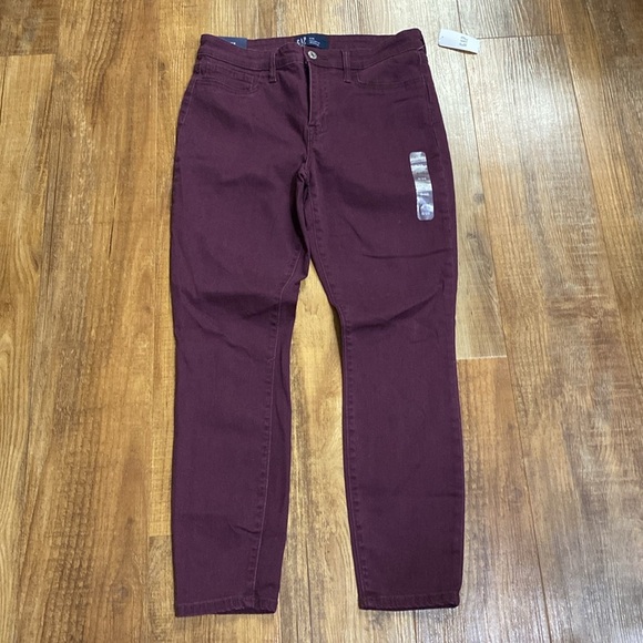 Gap maroon favorite Jegging jeans size 8 NWT - Picture 2 of 10